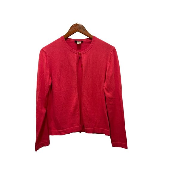HENRI BENDEL Cotton Cardigan Pink Button-down Size Large - Picture 4 of 9